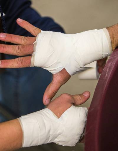 Attorney and client going over personal injury claim paperwork